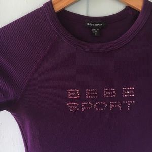 VTG Bebe Sport USA Made 90s Ribbed Shirt Top Small